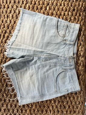 Free People Light Wash Denim Jean Shorts